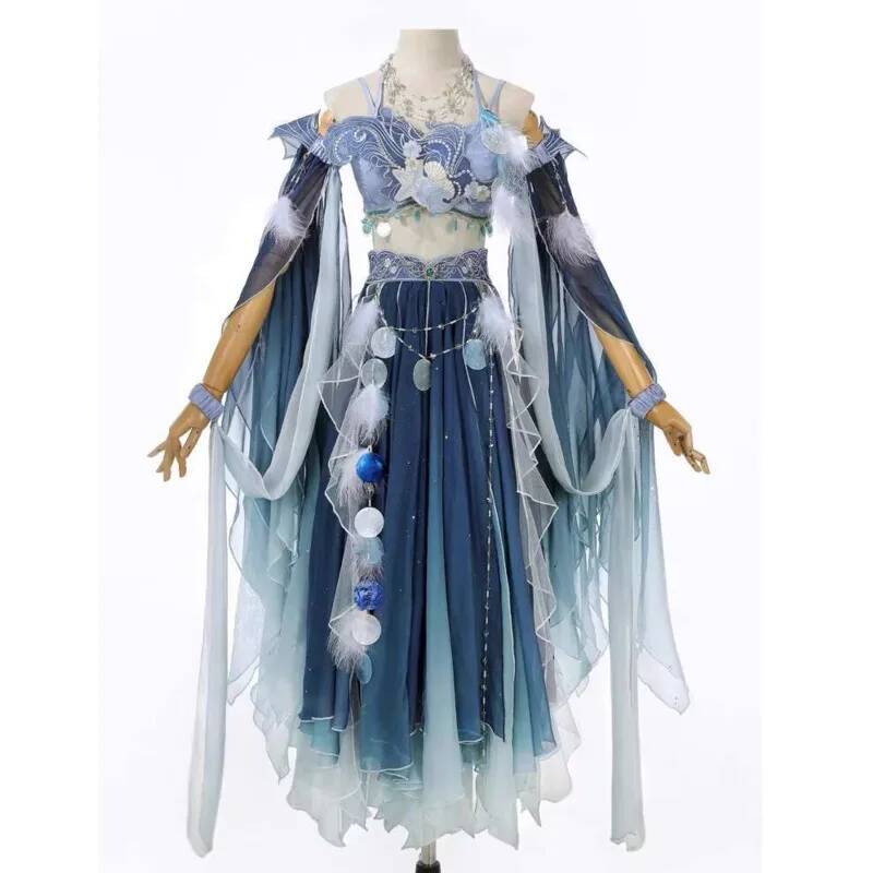 Embroidery Style - Gaun Biru Eksotis Bordir Berat Elemen