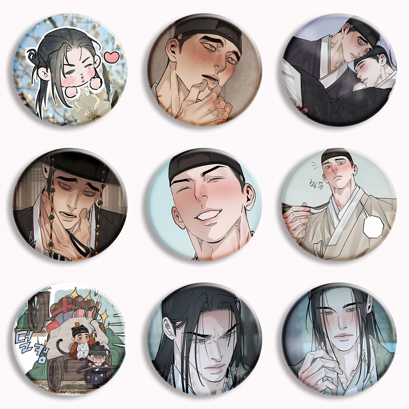 Embroidery Love - Pin Kancing Lembut Anime The Heart