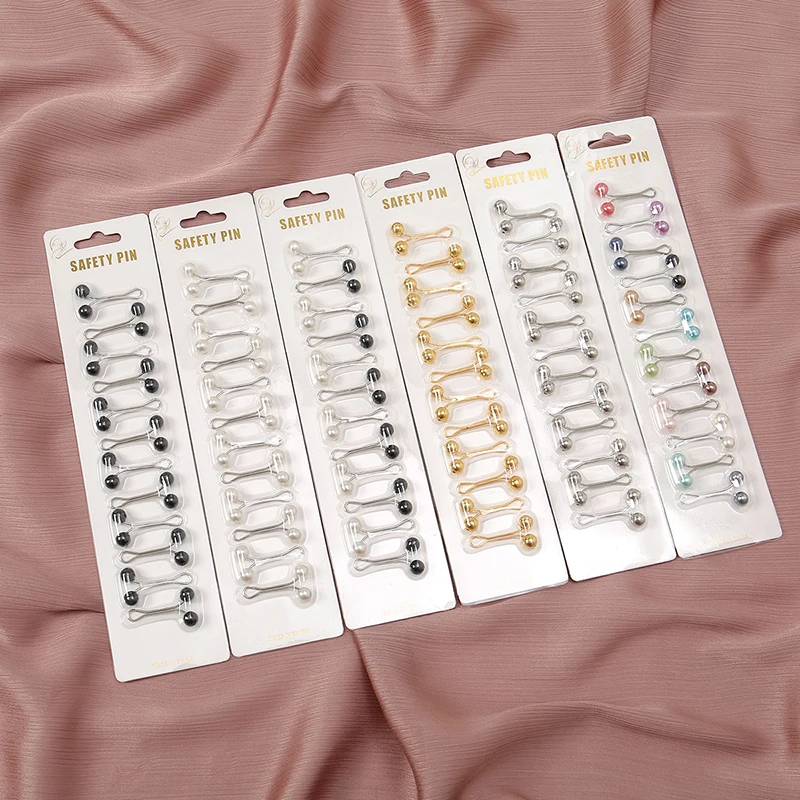 Embroidery Arabic - 12 buah/tas syal pin jilbab Muslim