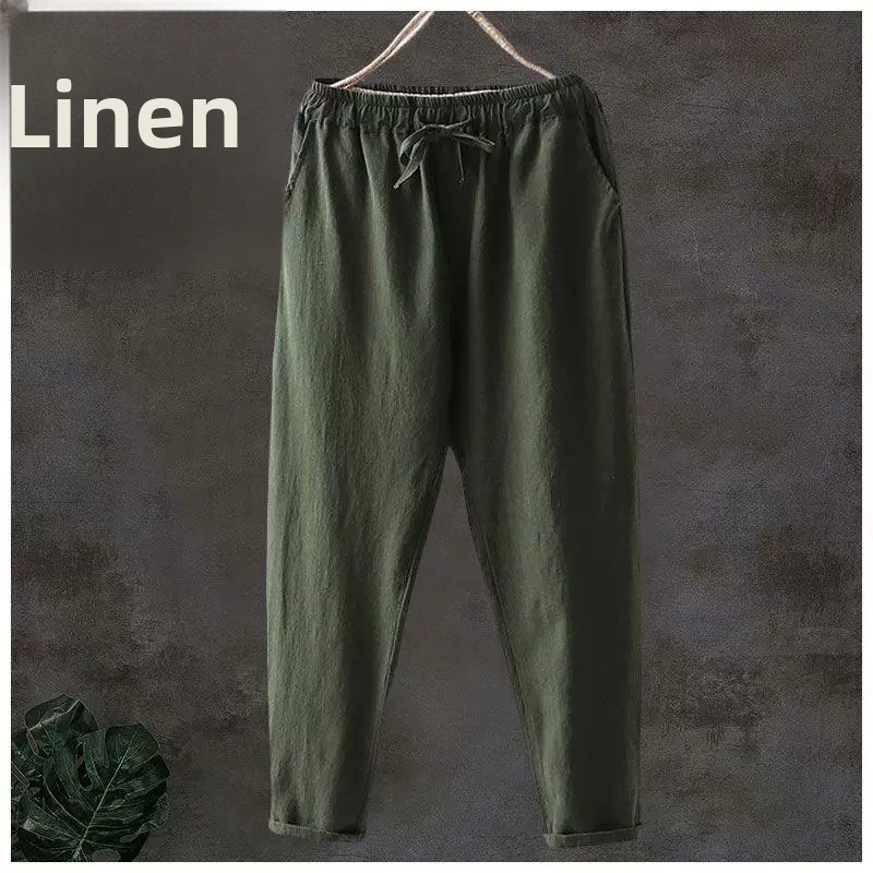 Linen Fabric Natural - Celana Panjang Pria Bahan Linen Murni