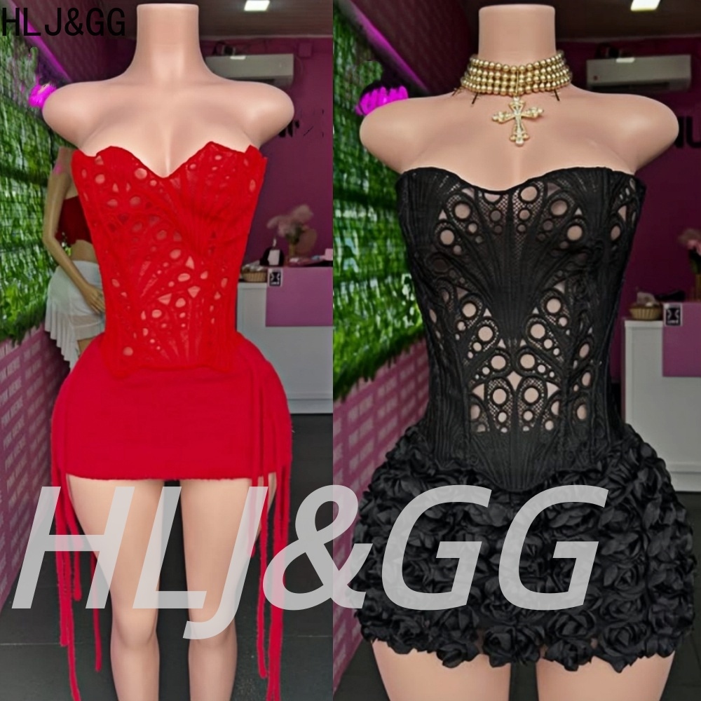Embroidery In The Piece - HLJ&GG Korset Bordir Berongga Manis Seksi