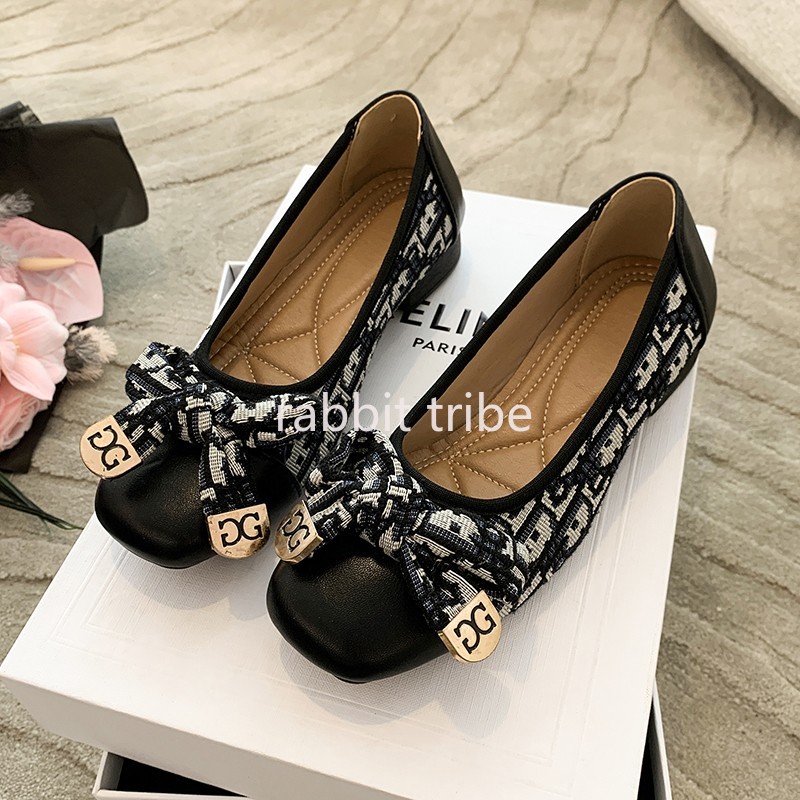 Embroidery Style - Sepatu Tunggal Wanita Perancis Nyaman untuk
