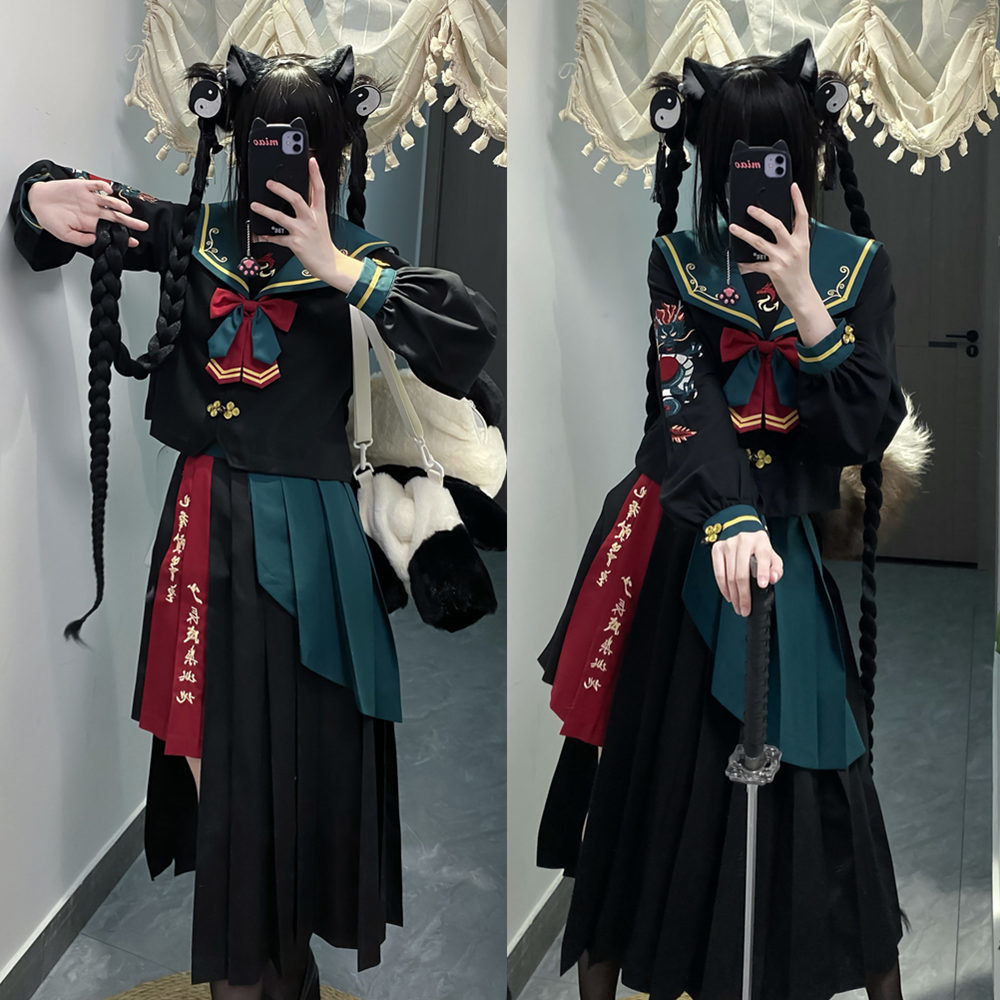 Embroidery Style - Seragam Pelaut Gaya Jepang Bordir Atasan