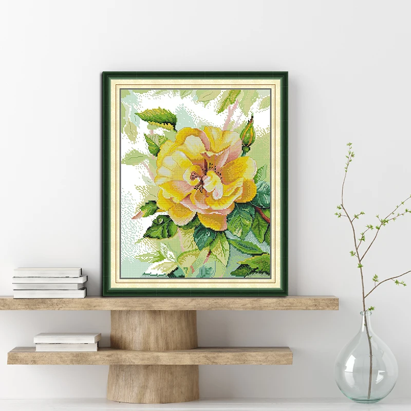 Embroidery Yellow - Joy Sunday Kit Jahit Silang Pola