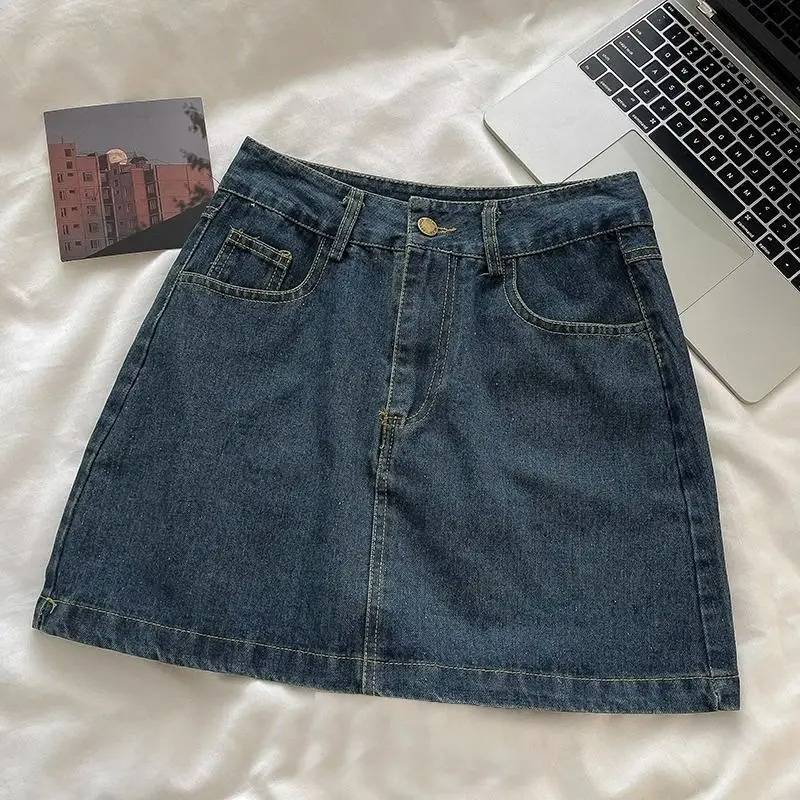 Embroidery Style - Set Rok Denim Y2K: Jaket Kancing