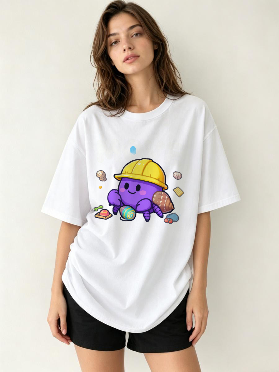 Embroidery University - T-Shirt Crop Pendek Seksi Imut Manis