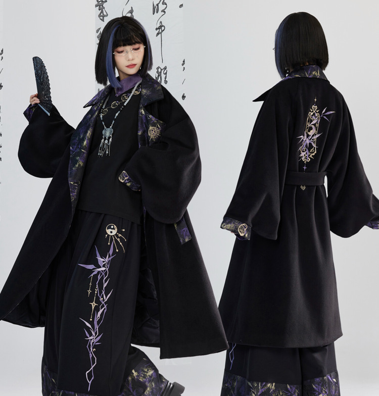 Embroidery Style - Mantel Kain Wol Emas Tenun Bordir