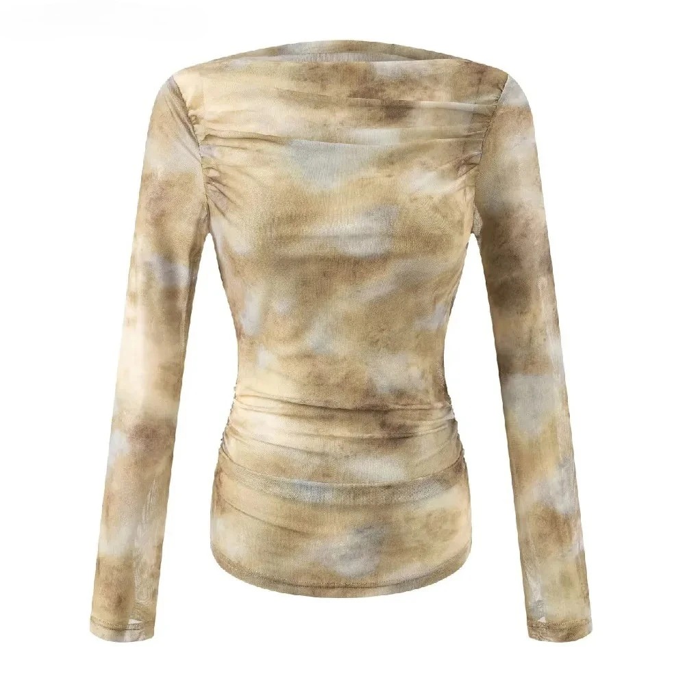 Embroidery Tshirt - Kaos Wanita 2025 dengan Cetakan Tie-Dye