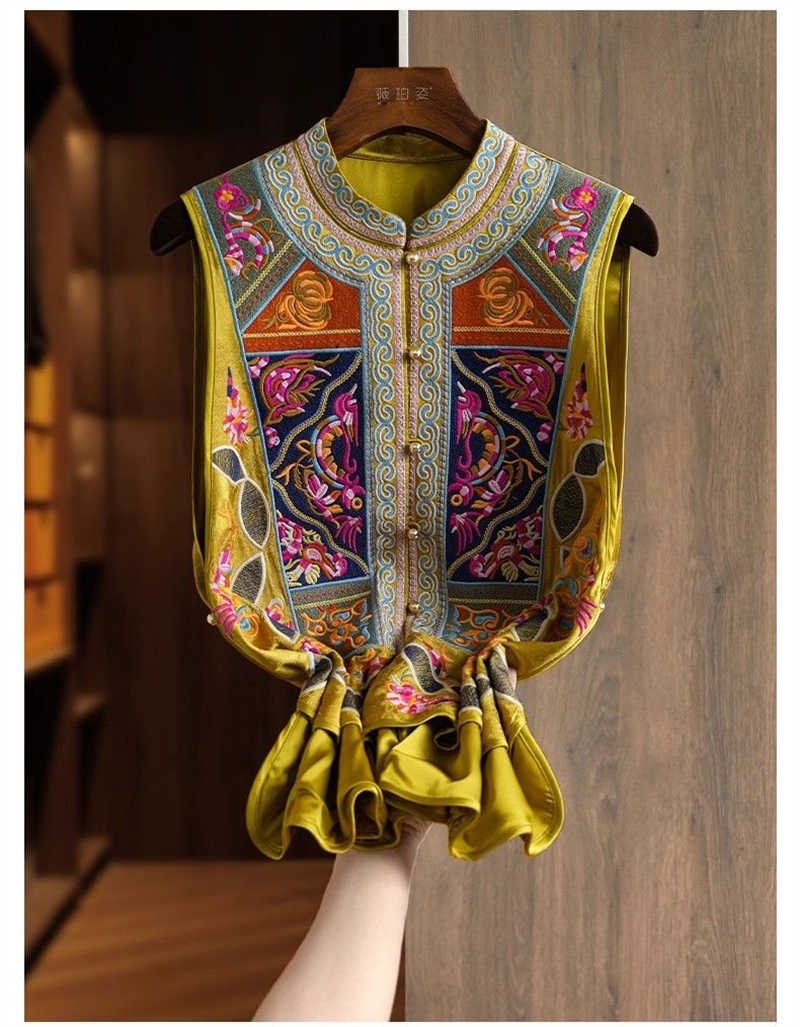Embroidery Yellow - Rompi Wanita Warna Kuning Gaya Industri
