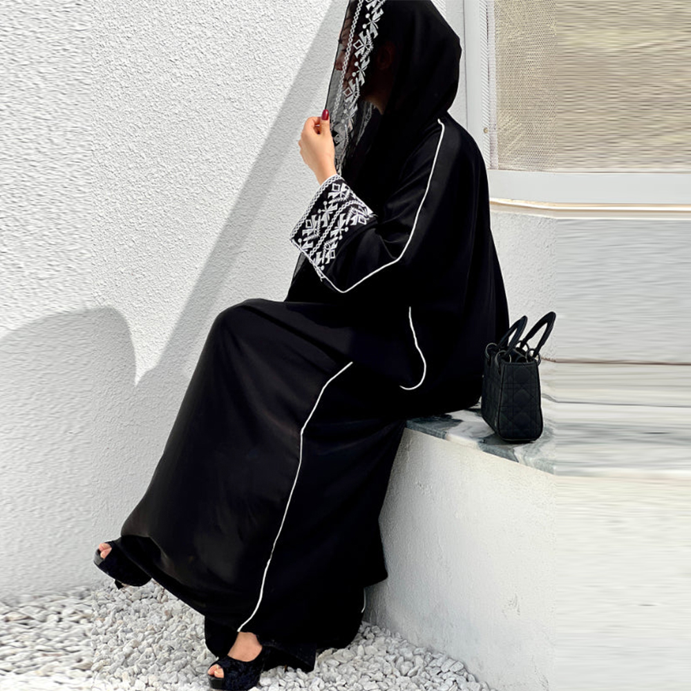 Embroidery Arabic - Fashion gaun jilbab Abaya bordir klasik