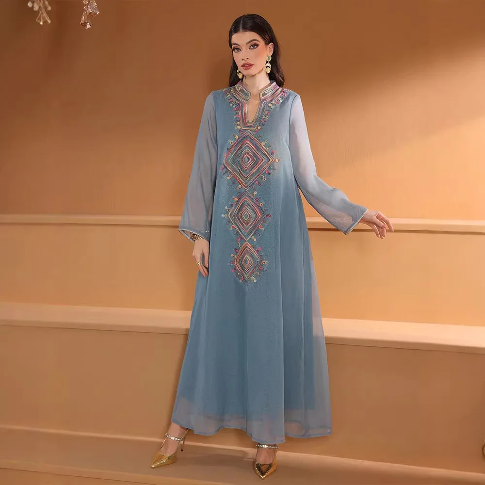 Gaun Bordir Muslim Ramadan 202 - Embroidery Arabic ulasan dan harga