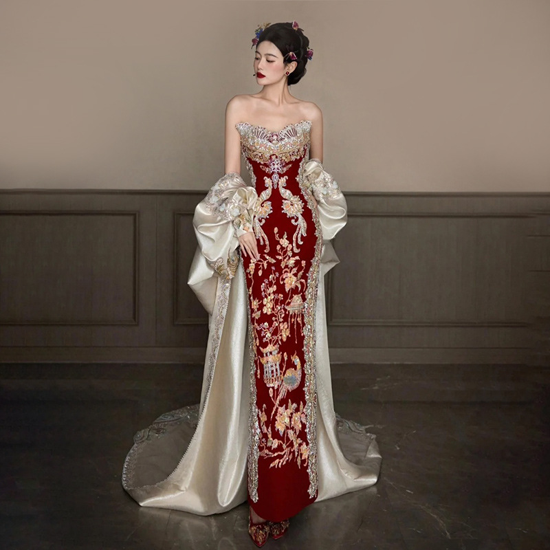 Gaun Pengantin Xiuhe 2026 Mode - Embroidery In Indonesia ulasan dan harga