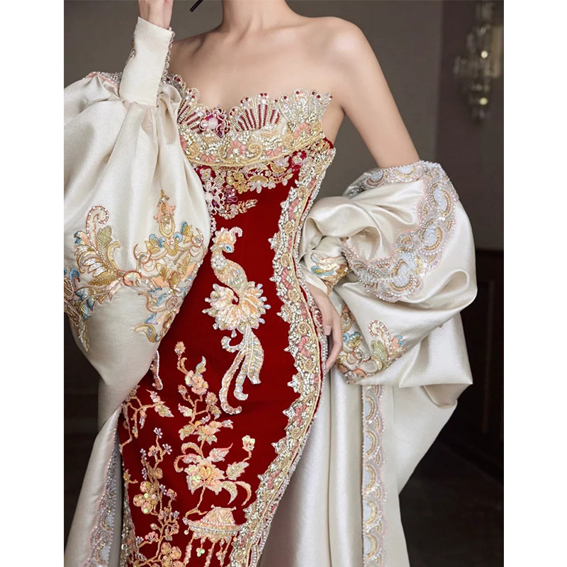 Gaun Pengantin Xiuhe 2026 Mode - Embroidery In Indonesia ulasan dan harga