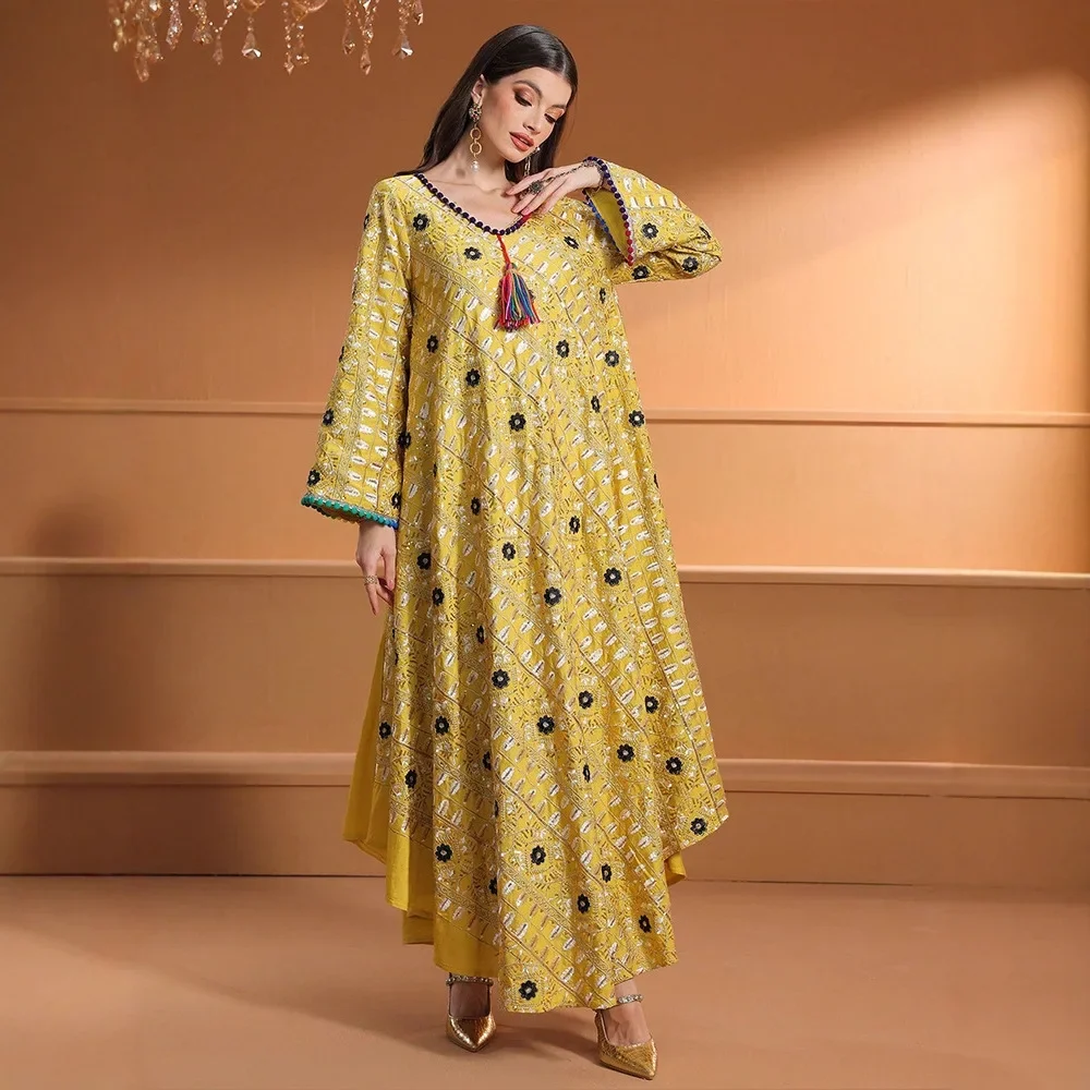 Gaun Wanita Muslim Bordir Eid  - Embroidery Arabic ulasan dan harga