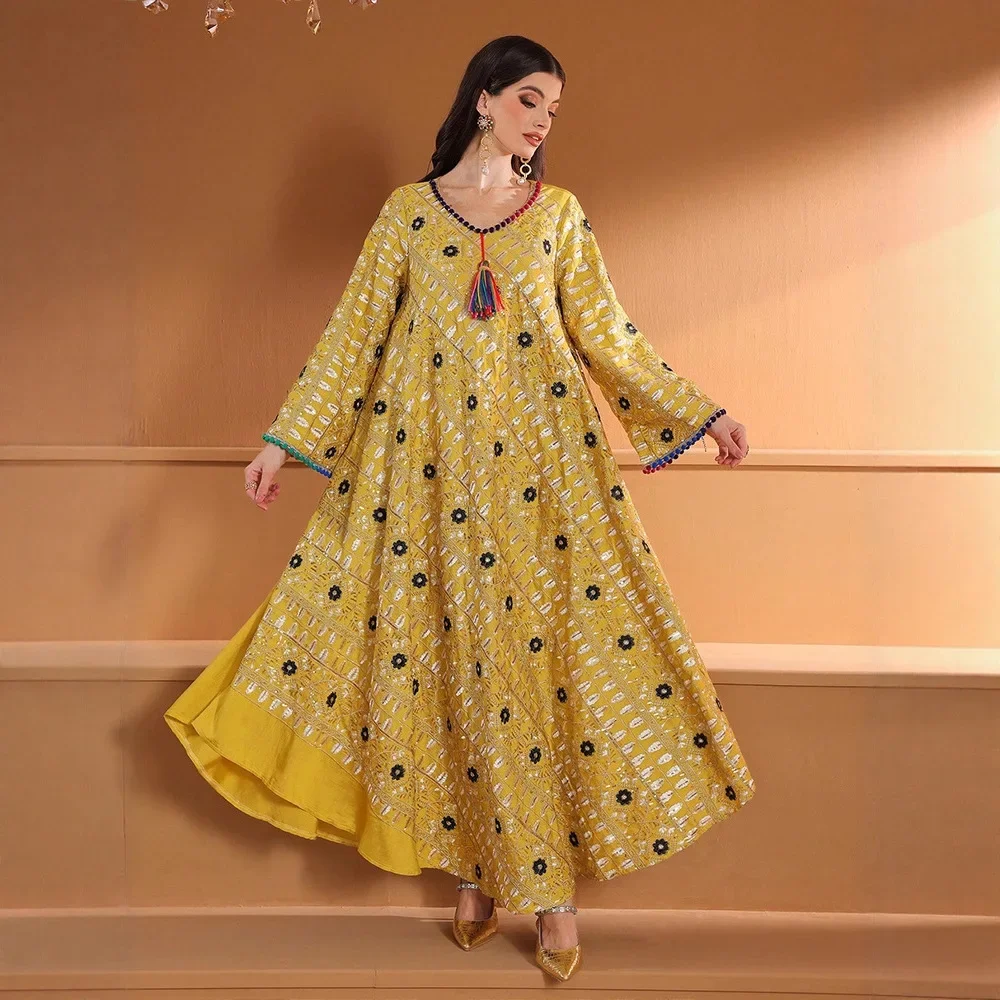 Gaun Wanita Muslim Bordir Eid  - Embroidery Arabic ulasan dan harga