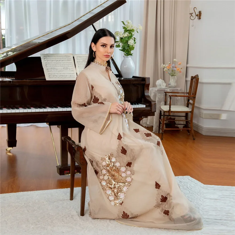 Gaun Maxi Pesta Pernikahan Wan - Embroidery Arabic ulasan dan harga