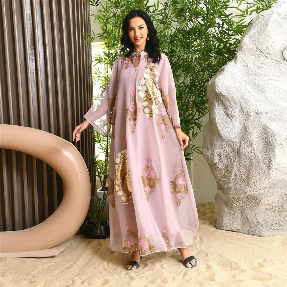 Gaun Maxi Pesta Pernikahan Wan - Embroidery Arabic ulasan dan harga