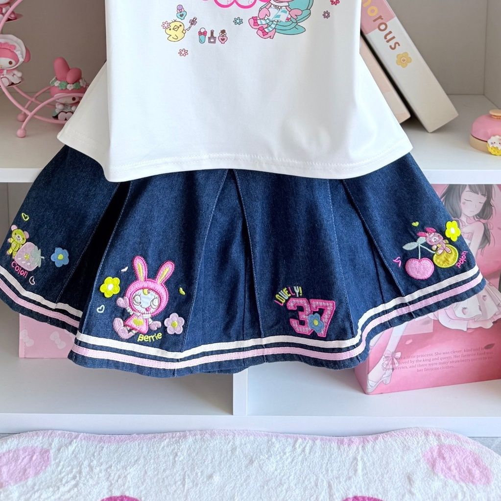 Set Rok Manis Jepang Kaus Leng - Embroidery Tshirt ulasan dan harga