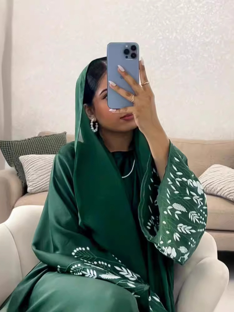 Abaya bordir Turki untuk wanit - Embroidery Arabic ulasan dan harga