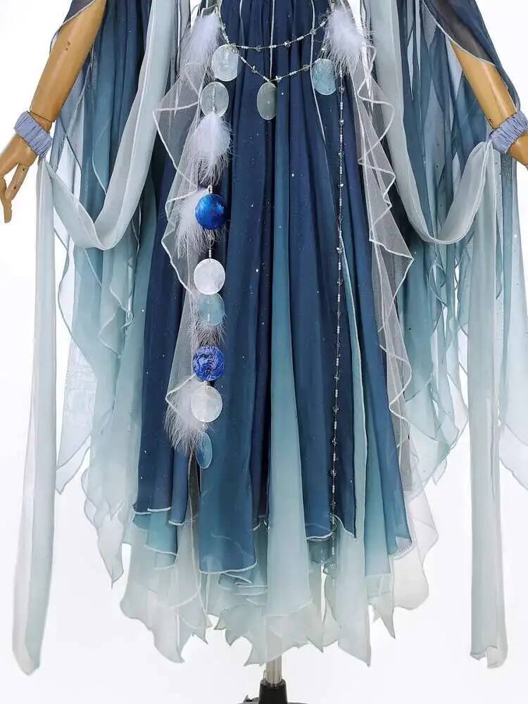 Gaun Biru Eksotis Bordir Berat - Embroidery Style ulasan dan harga