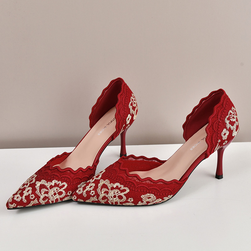 Sepatu Pengantin Wanita Hak Ti - Embroidery In The Piece ulasan dan harga