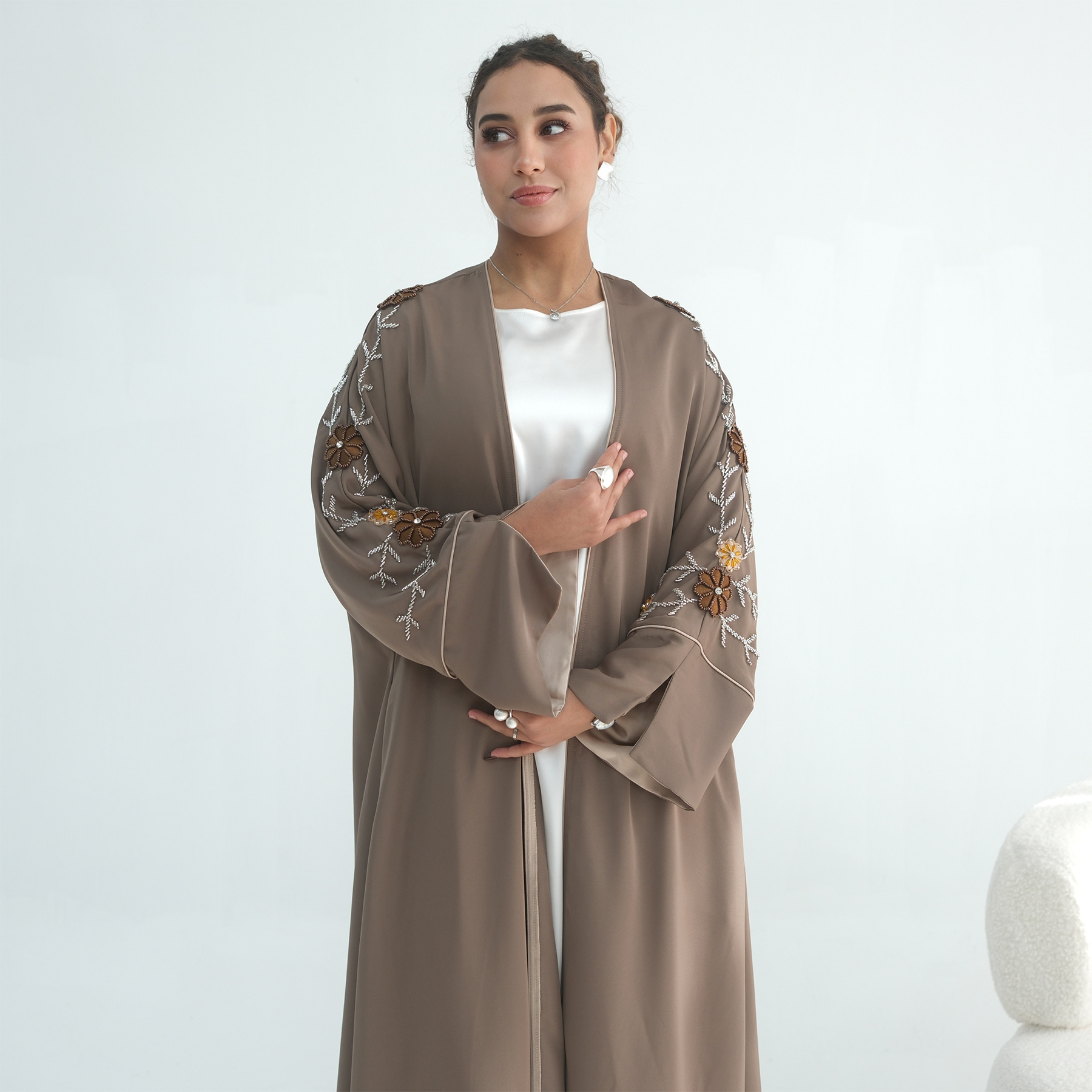 Abaya Wanita Bordir Manik-Mani - Embroidery Arabic ulasan dan harga