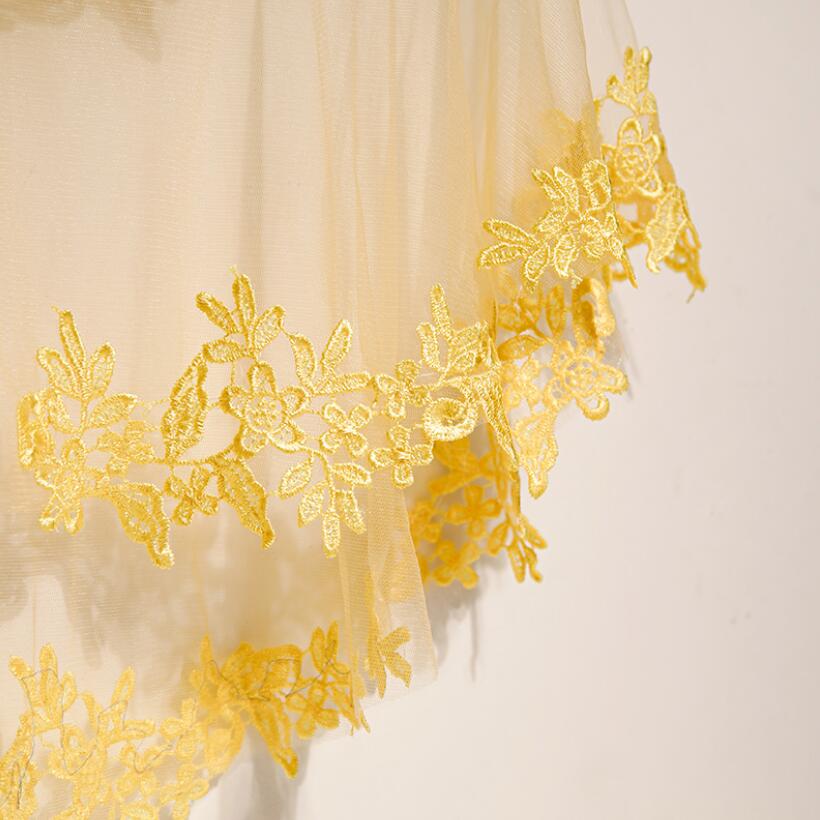 Pashmina Jaring Kuning Bordir  - Embroidery Yellow ulasan dan harga