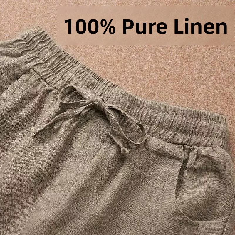 Celana Panjang Pria Bahan Line - Linen Fabric Natural ulasan dan harga