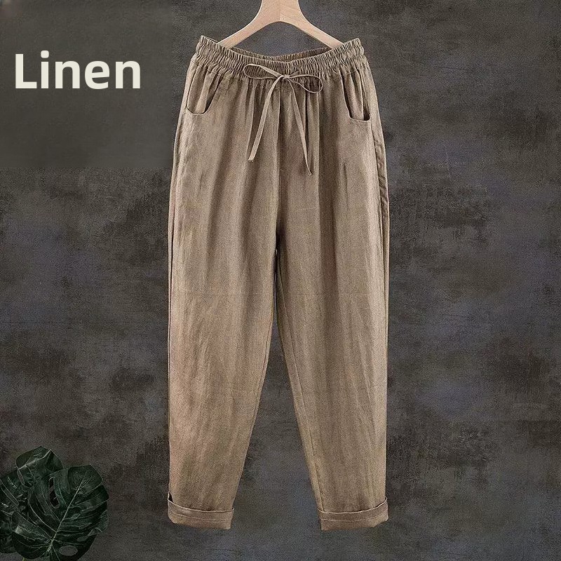 Celana Panjang Pria Bahan Line - Linen Fabric Natural ulasan dan harga
