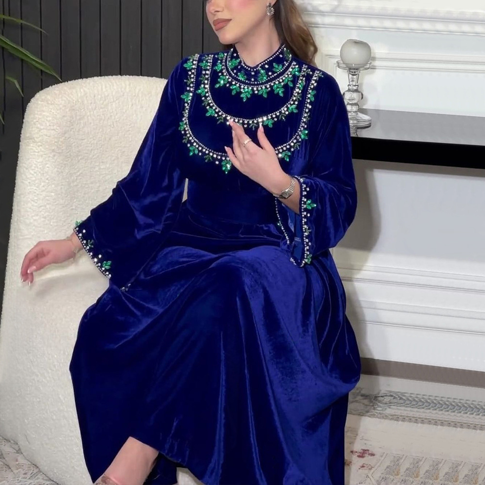 Gaun Muslim Arab elegan musim  - Embroidery Arabic ulasan dan harga