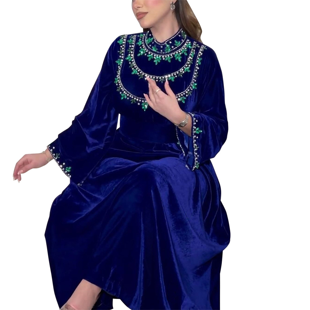Gaun Muslim Arab elegan musim  - Embroidery Arabic ulasan dan harga