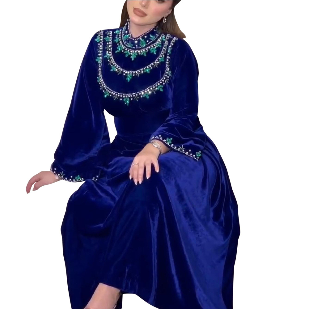 Gaun Muslim Arab elegan musim  - Embroidery Arabic ulasan dan harga