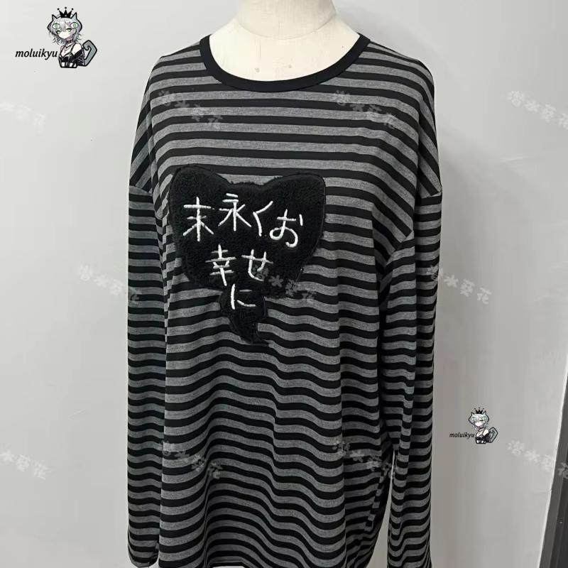 Kaos Lengan Panjang Kerah O Vi - Embroidery Style ulasan dan harga