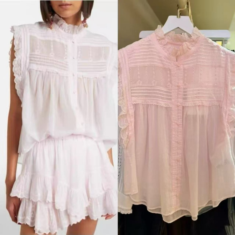 Blus Wanita Tanpa Lengan denga - Embroidery Eyelet ulasan dan harga