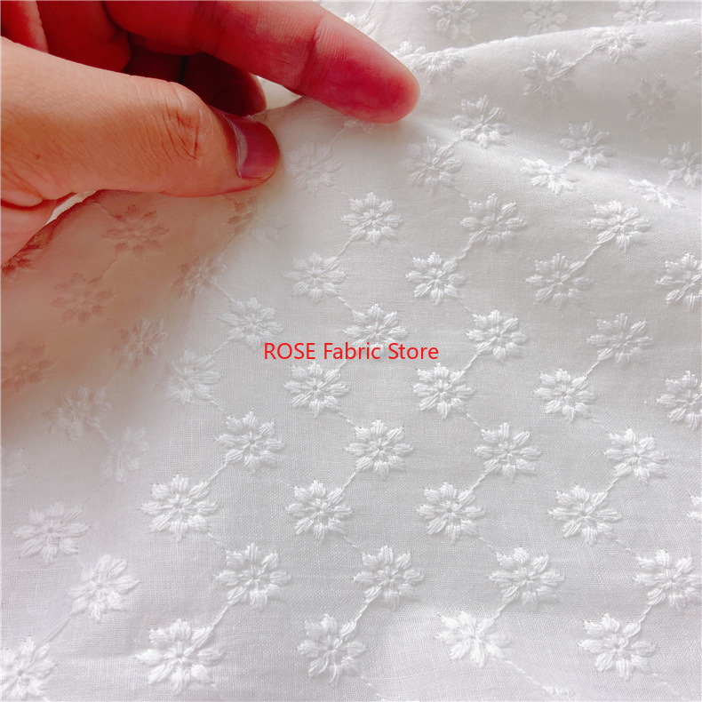 Kain Lubang Bordir Katun Kain  - Embroidery Eyelet ulasan dan harga