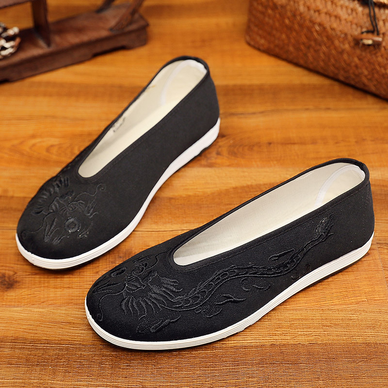Sepatu Kung Fu Tiongkok Kuno B - Embroidery Yellow ulasan dan harga
