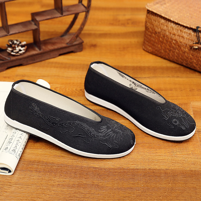 Sepatu Kung Fu Tiongkok Kuno B - Embroidery Yellow ulasan dan harga