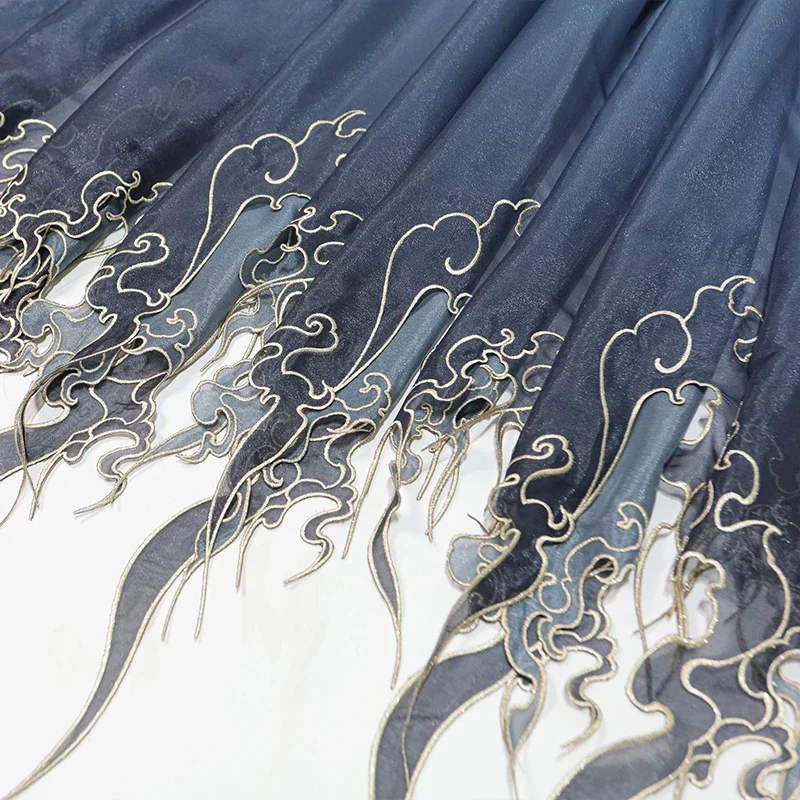 Kain Gradasi Daun Teratai Bord - Embroidery Style ulasan dan harga