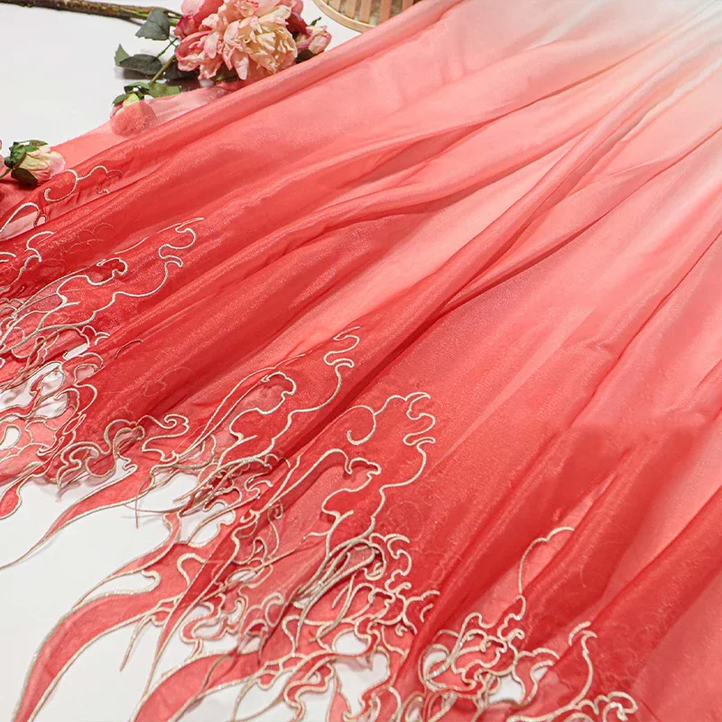 Kain Gradasi Daun Teratai Bord - Embroidery Style ulasan dan harga