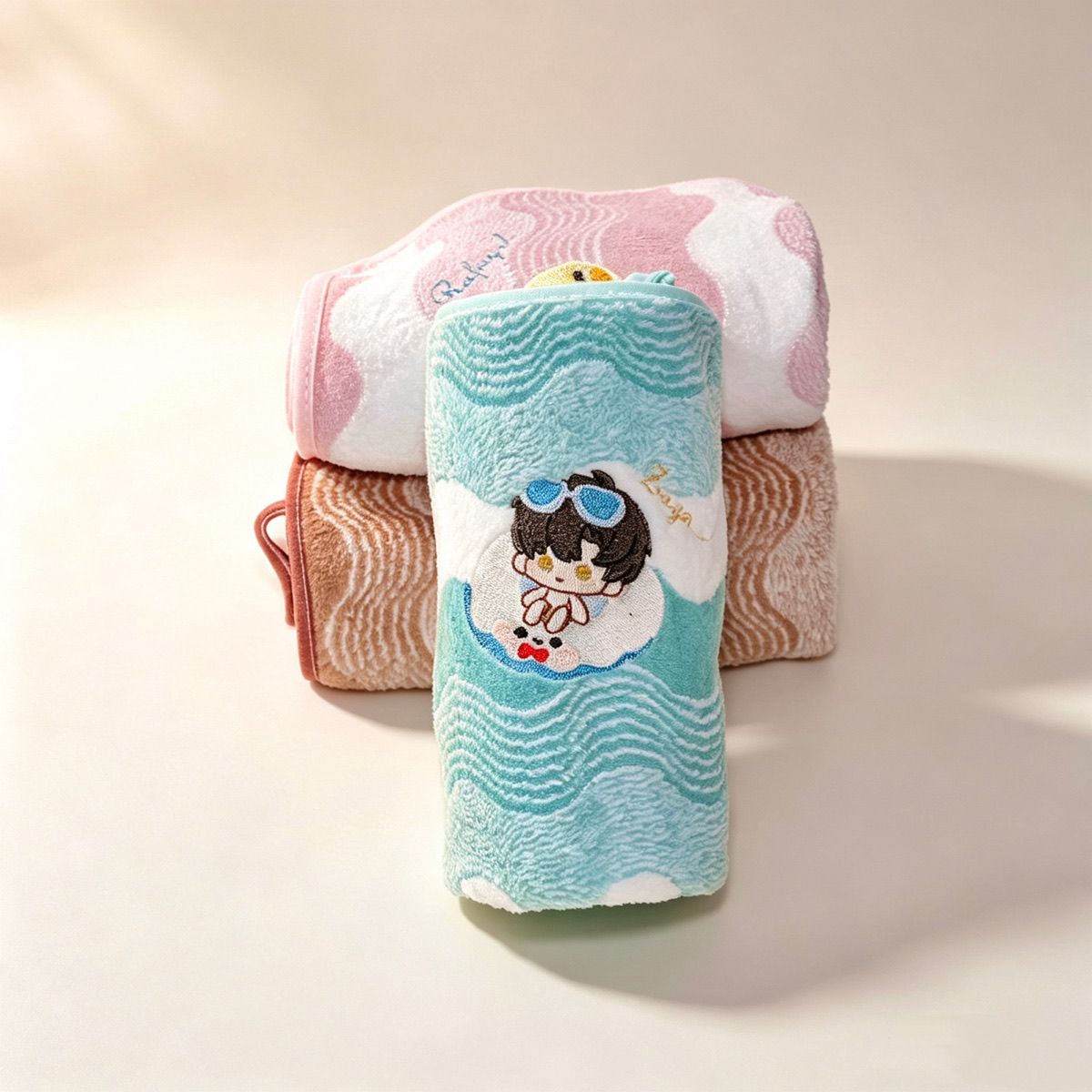 Handuk Tangan Anime Love and D - Embroidery Love ulasan dan harga