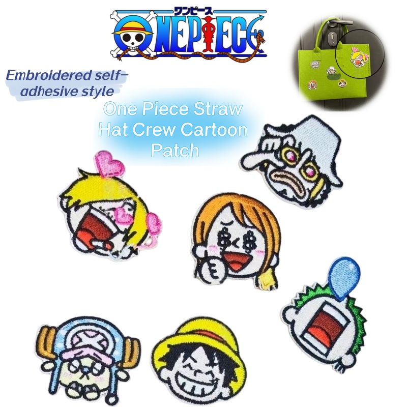 Patch Kain Anime One Piece Str - Embroidery In The Piece ulasan dan harga
