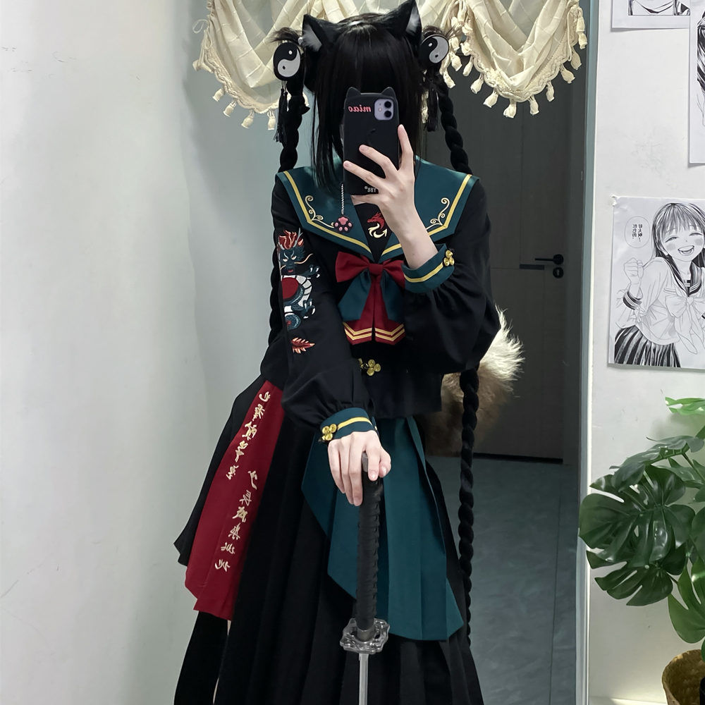 Seragam Pelaut Gaya Jepang Bor - Embroidery Style ulasan dan harga