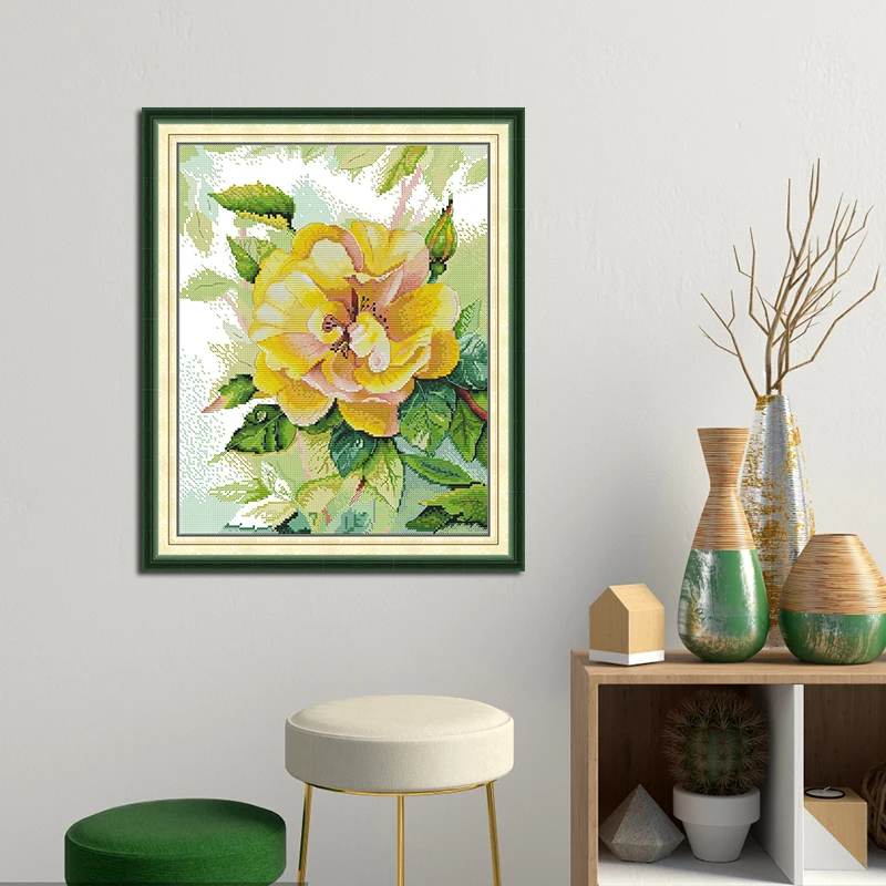 Joy Sunday Kit Jahit Silang Po - Embroidery Yellow ulasan dan harga