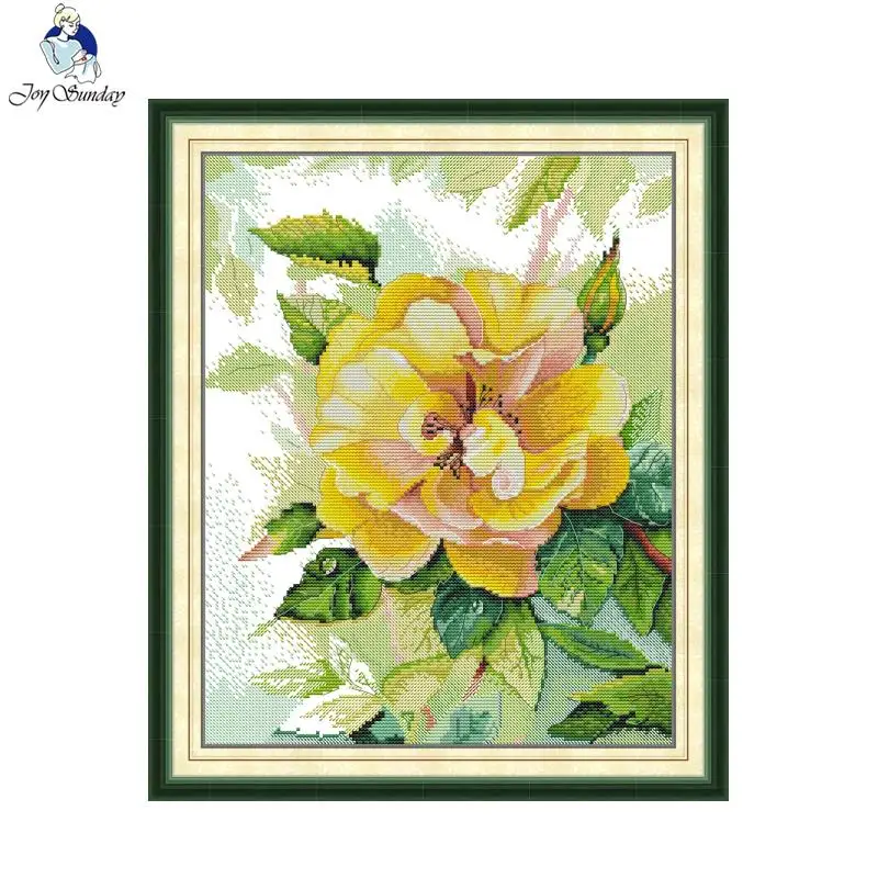 Joy Sunday Kit Jahit Silang Po - Embroidery Yellow ulasan dan harga