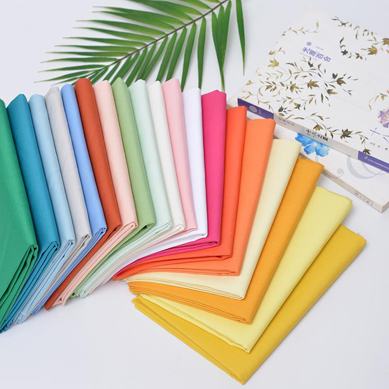 Kain Katun Poplin Warna Solid  - Linen Fabric Natural ulasan dan harga