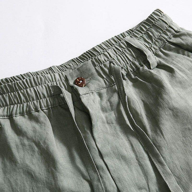 Celana Kasual Pria Katun Linen - Linen Fabric Natural ulasan dan harga