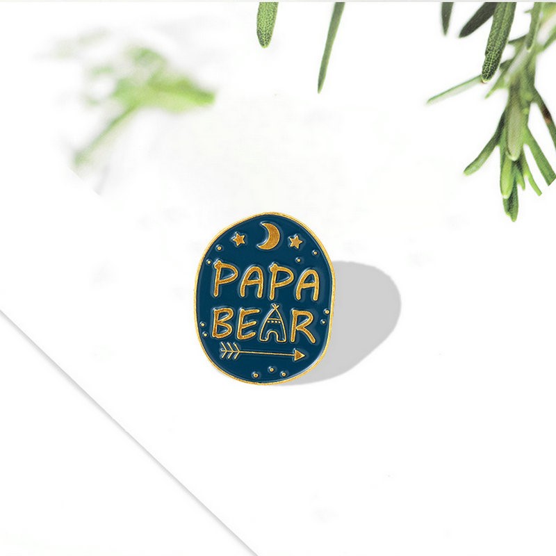 Mama Papa Bear Pin Enamel Kust - Embroidery Love ulasan dan harga