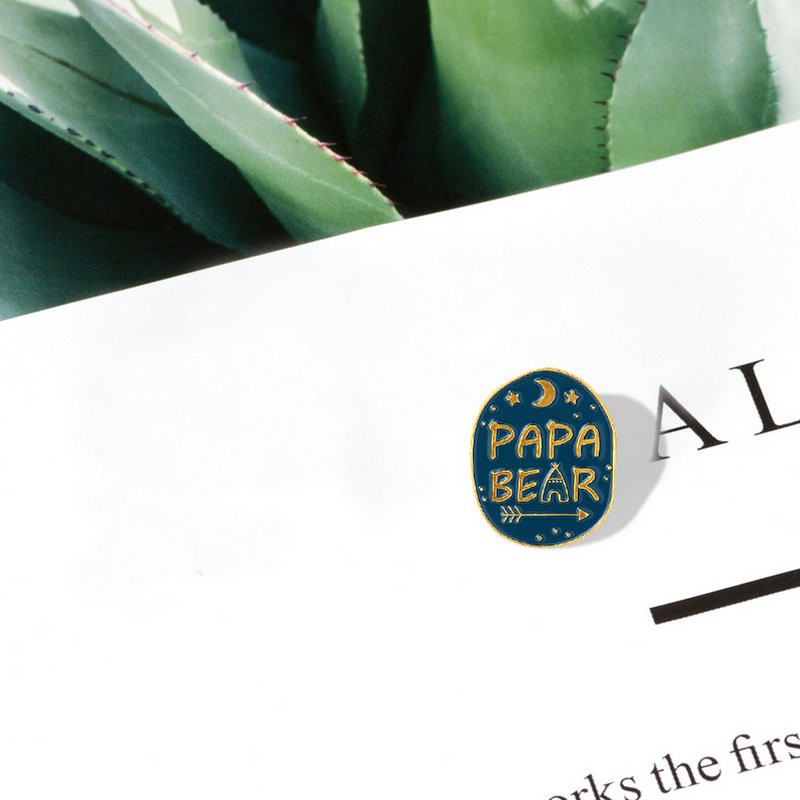 Mama Papa Bear Pin Enamel Kust - Embroidery Love ulasan dan harga