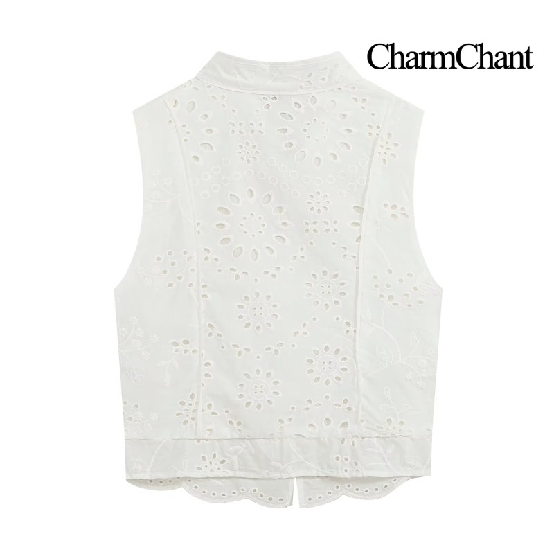 CHARMCHANT Setelan Dua Potong  - Embroidery Eyelet ulasan dan harga