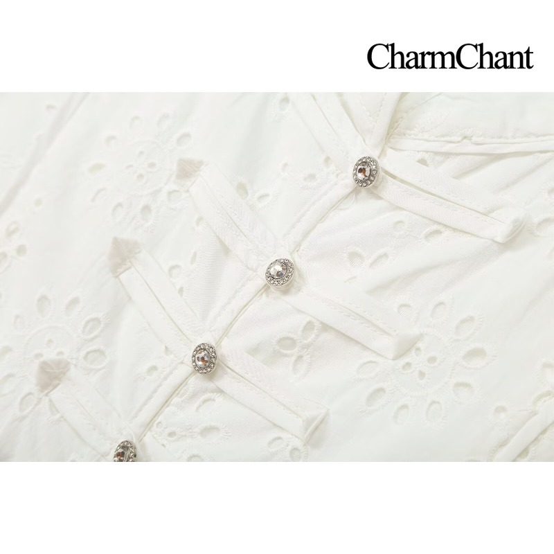 CHARMCHANT Setelan Dua Potong  - Embroidery Eyelet ulasan dan harga